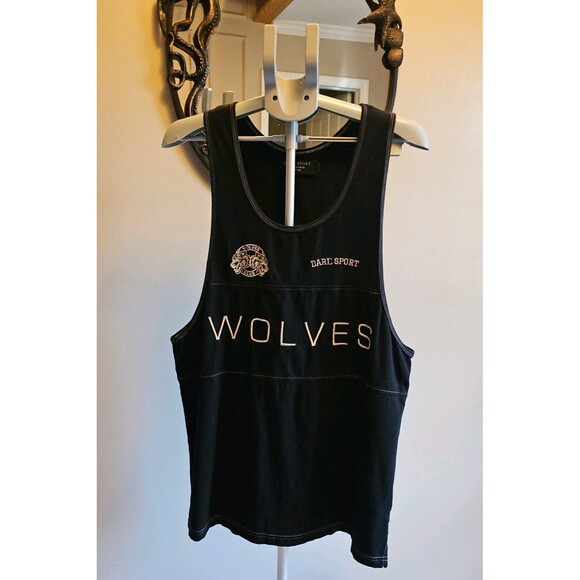 Darc Sport Wolves Then Now Forever Black Tank Top Mens L 365 of 500 Gym Muscle - Picture 1 of 5